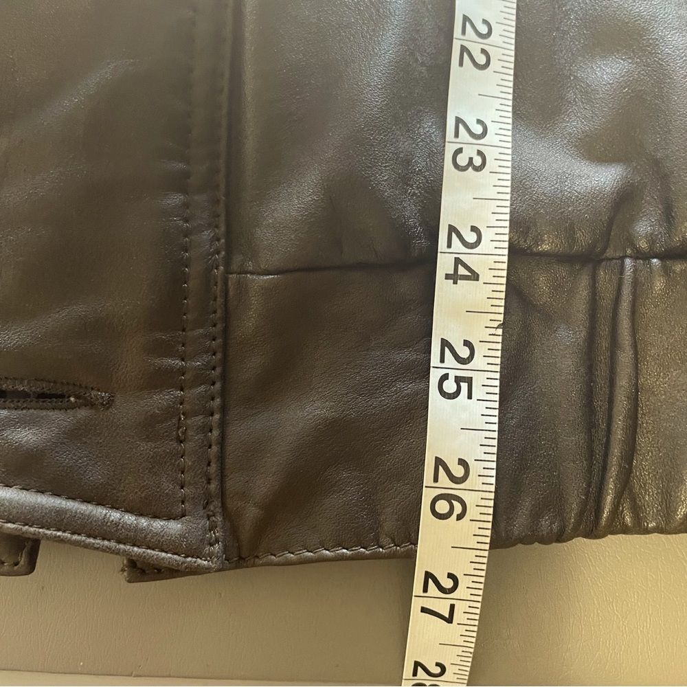 London Fog Leather Coat Zip and Button Zip Out Lining Brown 48 - Picture 14 of 14